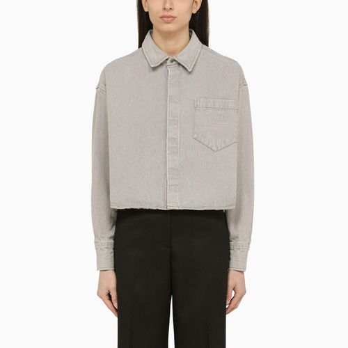 Grey Denim Cropped Shirt - Ami Alexandre Mattiussi - Modalova