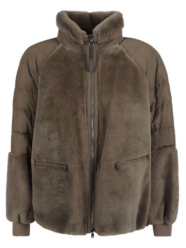 Soft Shearling Zip-up Coat - Brunello Cucinelli - Modalova