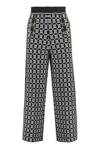 Knitted Wide-leg Trousers - Elisabetta Franchi - Modalova