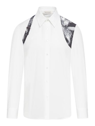 Shirt With Harness Wax Flower Print - Alexander McQueen - Modalova