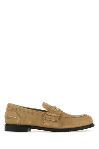 Miu Miu Beige Suede Loafers - Miu Miu - Modalova