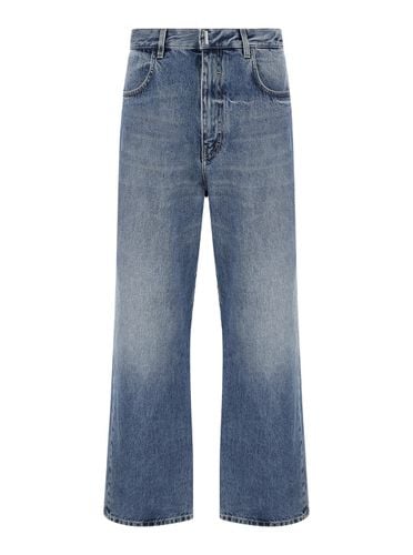 Light Straight Jeans With Logo Plaque In Cotton Denim Man - Givenchy - Modalova