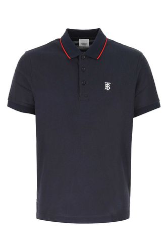 Burberry Polo In Piquet Blu Navy - Burberry - Modalova