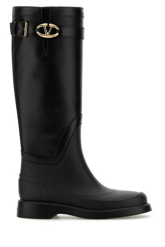 Leather And Rubber Vlogo Boots - Valentino Garavani - Modalova