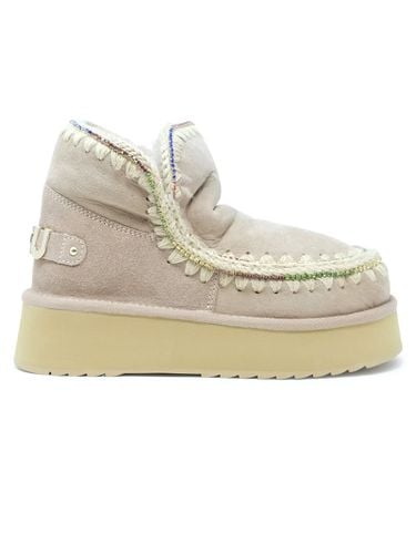 Eskimo 18 Rhinestones Leather Wool Rubber Platform Sneaker - Mou - Modalova