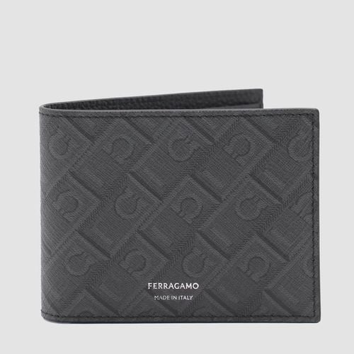 Ferragamo Black Leather Wallet - Ferragamo - Modalova