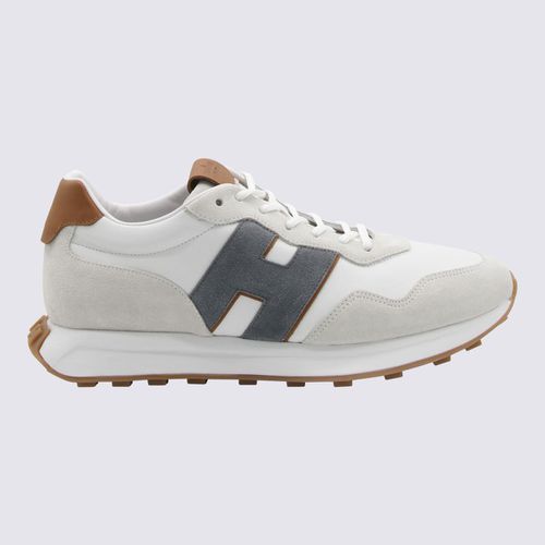 White And Grey Leather Sneakers - Hogan - Modalova