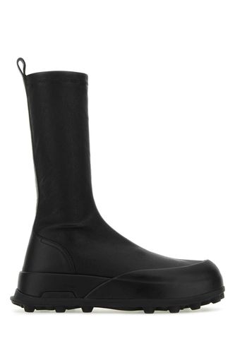 Black Leather Ankle Boots - Jil Sander - Modalova