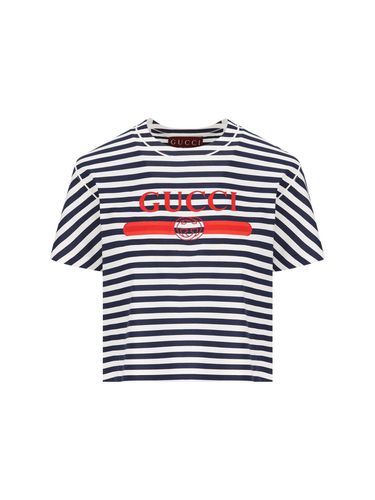 Gucci Logo Printed Striped T-shirt - Gucci - Modalova