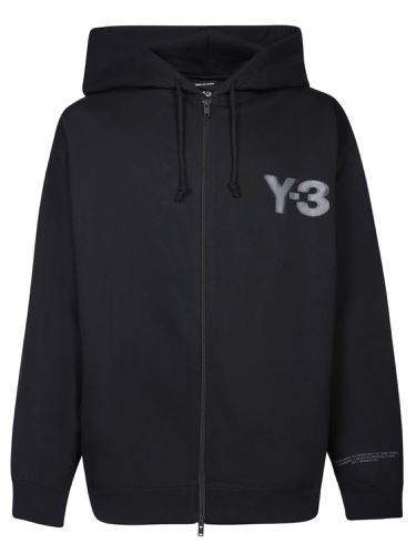 Y-3 Black Hooded Zip Sweatshirt - Y-3 - Modalova