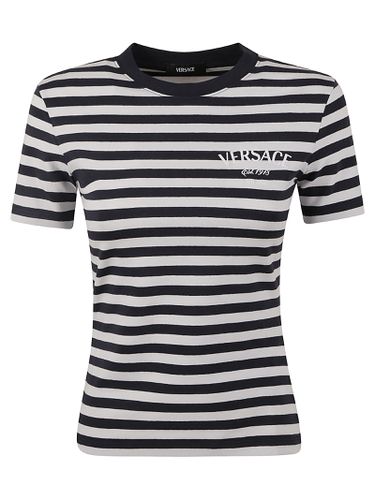 Versace Stripe Logo T-shirt - Versace - Modalova