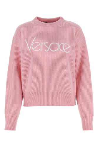 Versace Pink Wool Sweater - Versace - Modalova