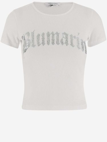 Stretch Cotton T-shirt With Logo - Blumarine - Modalova