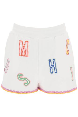 Moschino Embroidered Cotton Shorts - Moschino - Modalova