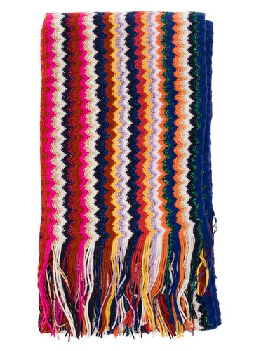 Multicolor Scarf With Zigzag Motif And Fringed Hem In Wool Blend Woman - Missoni - Modalova