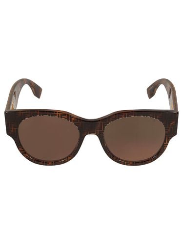 Logo Monogram Round Sunglasses - Fendi - Modalova