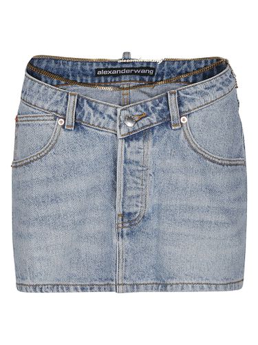 Chain-embellished Denim Mini Skirt - Alexander Wang - Modalova