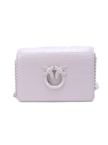 Glossy Embossed Mini Lover Click Shoulder Bag - Pinko - Modalova