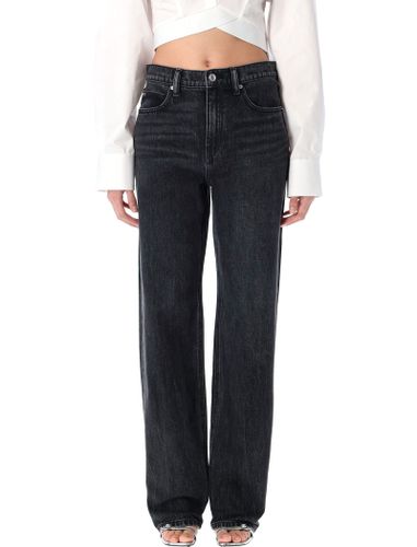 Embossed Logo Relaxed Straight Jeans - Alexander Wang - Modalova