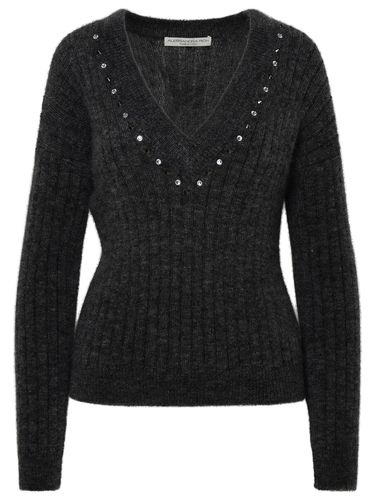 Gray Virgin Wool Blend Sweater - Alessandra Rich - Modalova