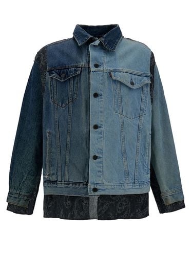 Patchwork Asymmetric Jacket In Cotton Denim Man - Needles - Modalova