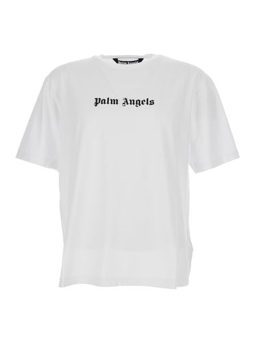 T-shirt With Logo In Cotton Man - Palm Angels - Modalova