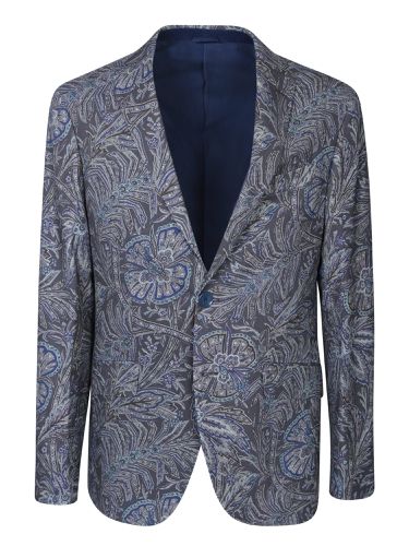 Etro Foliage Motif Blue Jacket - Etro - Modalova