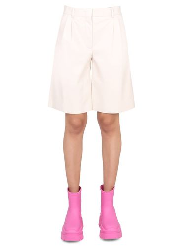 MSGM Faux Leather Bermuda Shorts - MSGM - Modalova