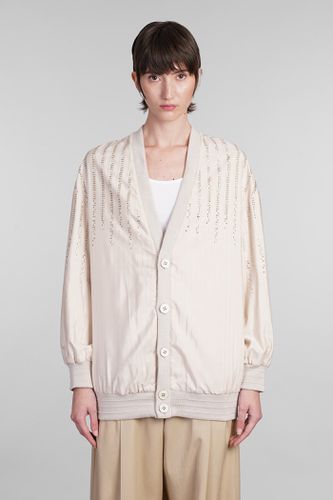 Golden Goose Cardigan In Beige Silk - Golden Goose - Modalova