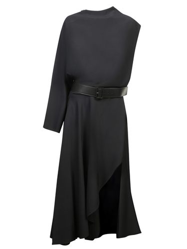 Alaia Asymmetric Belted Black Dress - Alaia - Modalova