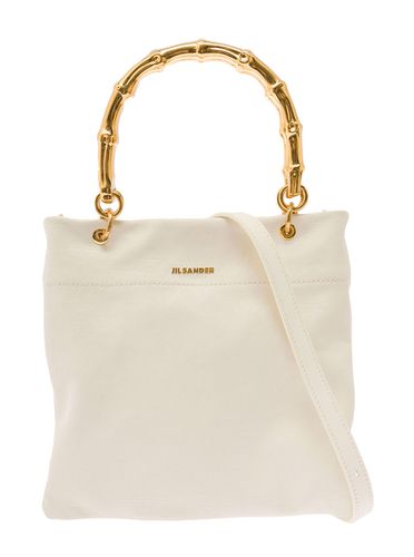 Tote Bag With Bamboo Style Handles In Leather Woman - Jil Sander - Modalova