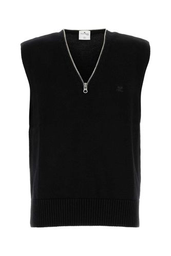 Courrèges Black Wool Vest - Courrèges - Modalova