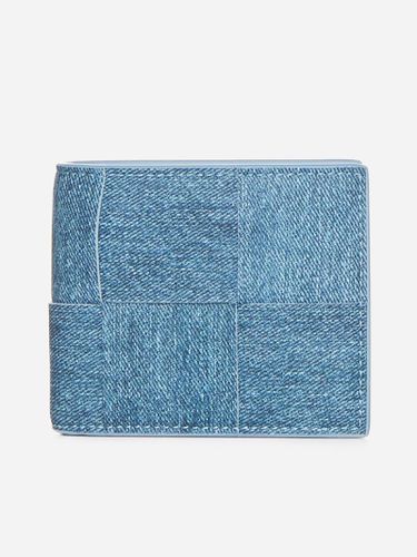 Cassette Denim Leather Bifold Wallet - Bottega Veneta - Modalova