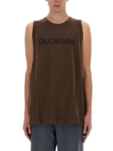 Dolce & Gabbana Tank Top With Logo - Dolce & Gabbana - Modalova