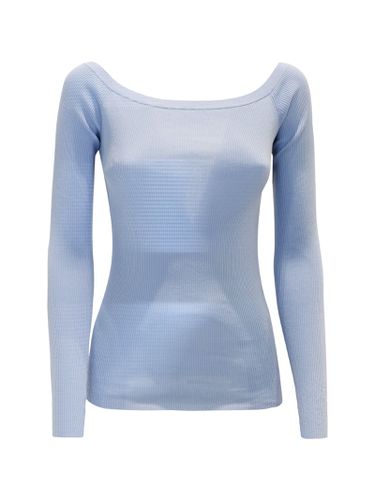 Powder Blue Cotton Cipria24 Sweater - Parosh - Modalova
