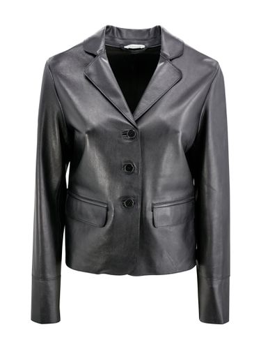 Parosh Leather Cropped Blazer - Parosh - Modalova