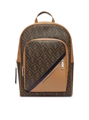 Fendi Brown Ff Fabric Backpack - Fendi - Modalova