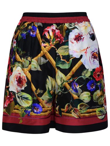 Multicolor Silk Shorts - Dolce & Gabbana - Modalova