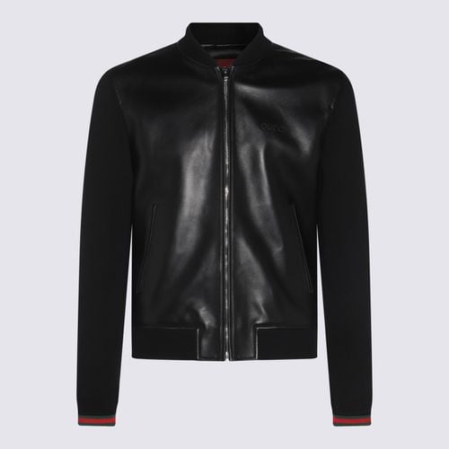 Gucci Black Leather Jacket - Gucci - Modalova