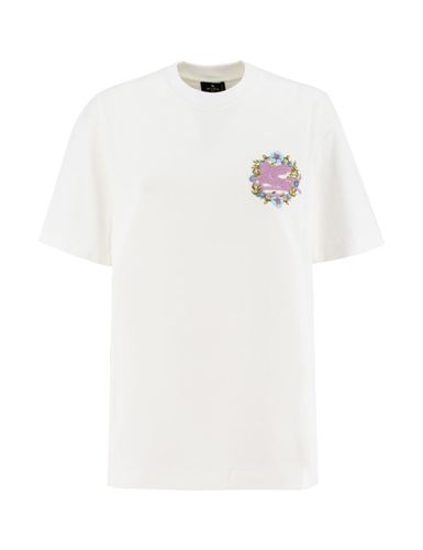 Crewneck T-shirt Made From Cotton Jersey - Etro - Modalova