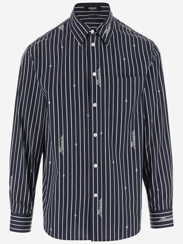 Nautical Stripe Pattern Cotton Shirt - Versace - Modalova