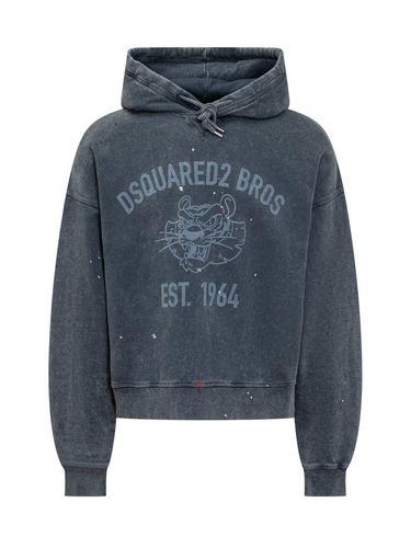 Distressed Drawstring Hoodie - Dsquared2 - Modalova