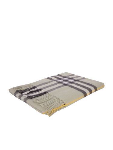 Beige Washed Giant Check Scarf - Burberry - Modalova