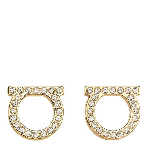 Ferragamo Gancini Crystals Earrings - Ferragamo - Modalova