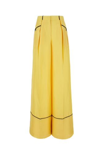 Bally Yellow Silk Pants - Bally - Modalova