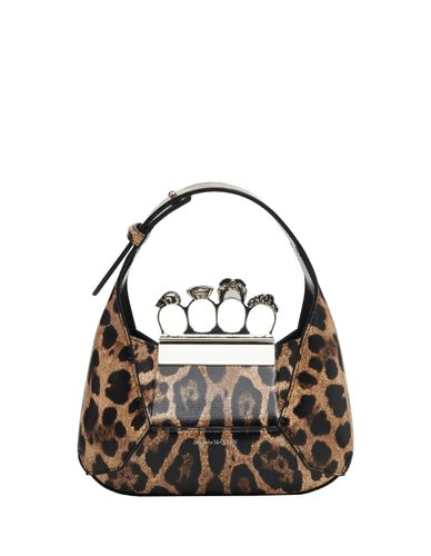 The Jewelled Hobo Mini Bag In Leopardblack - Alexander McQueen - Modalova