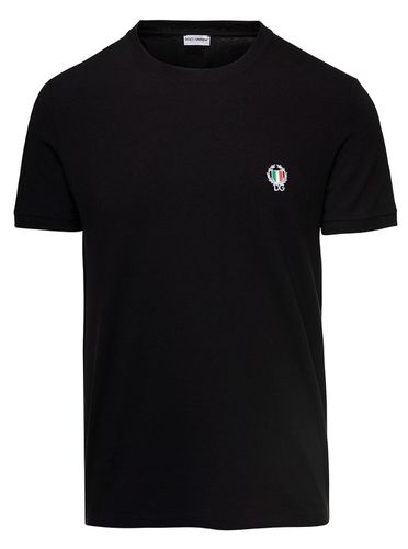 Logo Embroidered T-shirt - Dolce & Gabbana - Modalova