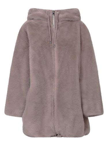 Parosh Long Taupe Faux Fur Parka - Parosh - Modalova