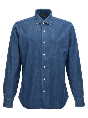 Barba Napoli Denim Shirt - Barba Napoli - Modalova