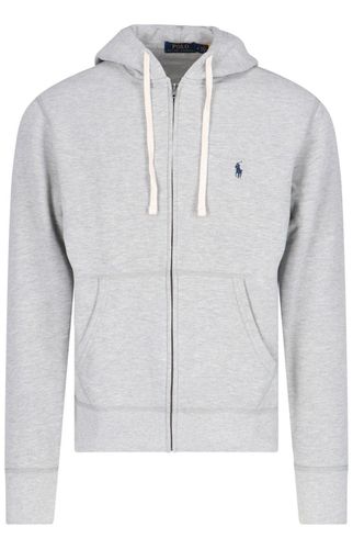 Logo Embroidered Zipped Hoodie - Polo Ralph Lauren - Modalova